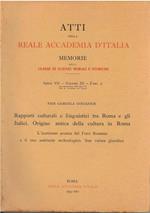 ATTI della Reale Accademia d'Italia - Memorie della classe