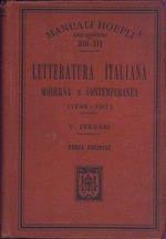 Letteratura italiana moderna e contemporanea (1748 – 1911)
