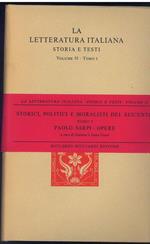 Storici, politici e moralisti del seicento. Tomo I