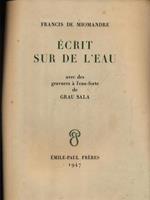 Ecrit sur de l'eau