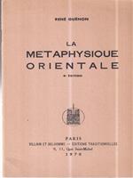 La metaphysique orientale