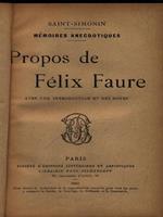 Propos de Felix Faure