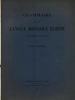 Grammaire de la langue mongole ecrite premier partie