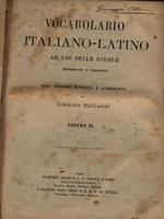 Vocabolario italiano latino vol. II