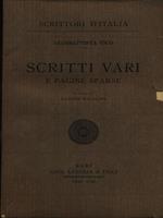 Scritti vari e pagine sparse