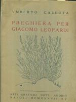 Preghiera per Giacomo Leopardi