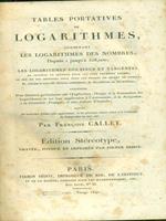 Tables portatives de logarithmes