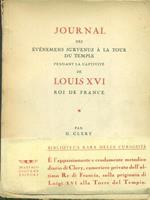 Journal pendant la captivite' de Louis XVI