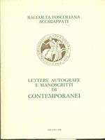 Lettere autografe e manoscritti di contemporanei