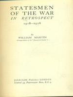 Statesmen of the war in retrospect 1918-1928