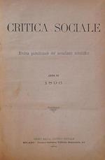 Critica sociale. Rivista quindicinale del socialismo scientifico Anno VI 1896