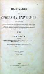 Dizionario di Geografia Universale. 5 Tomi + Supplemento