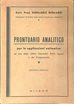 Prontuario analitico per le applicazioni estimative