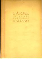 Carme in morte d'un giovane italiano