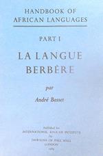 Handbook of African Languages Part I. La Langue Berbère