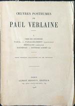 Oeuvres posthumes de Paul Verlain vol. I