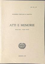 Atti e memorie vol. XLVII