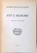 Atti e memorie vol. XXXIII