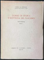 Corso di storia e dottrina del fascismo. Dottrina parte I