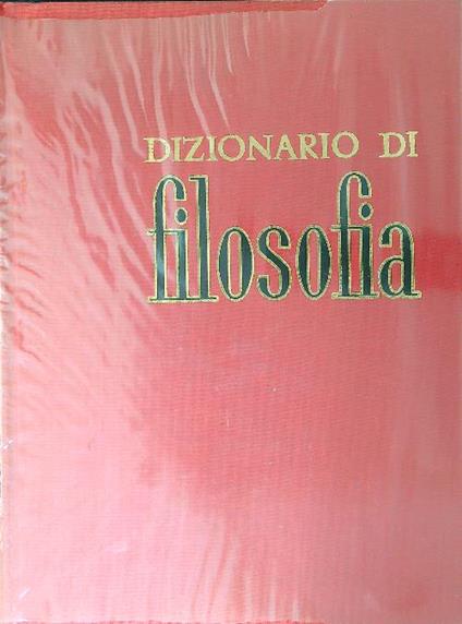 Dizionario di filosofia - Nicola Abbagnano - copertina