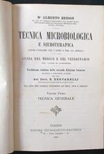 Tecnica microbiologica e sieroterapica vol. 1 tecnica generale