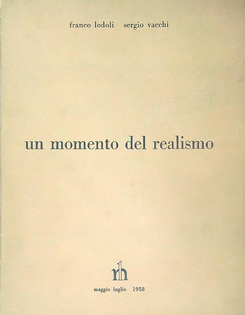 Un momento del realismo - Franco Lodoli - copertina