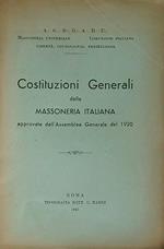 Costituzioni generali della Massoneria italiana 1920