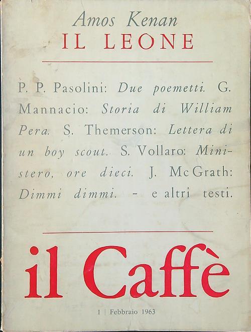 Il Caffè politico e letterario n. 1/febbraio 1963 - Vicari - copertina