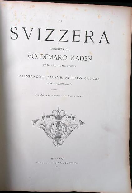 La Svizzera - Voldemaro Kaden - copertina