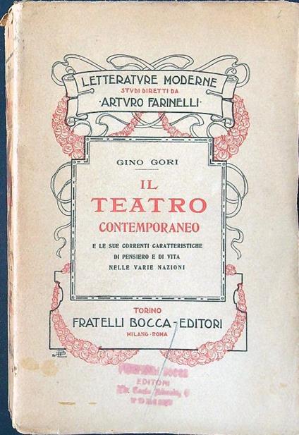 Il teatro contemporaneo - Gino Gori - copertina