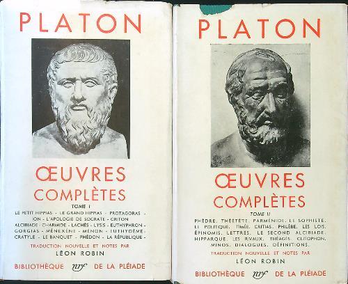 Oeuvres completes 2 tomes - Platon - copertina