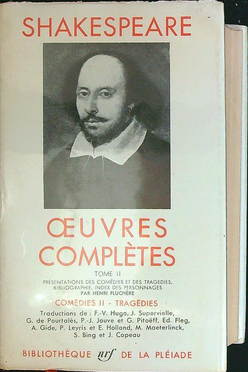 Oeuvres completes vol. 2 - William Shakespeare - copertina