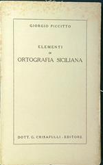 Elementi di ortografia siciliana