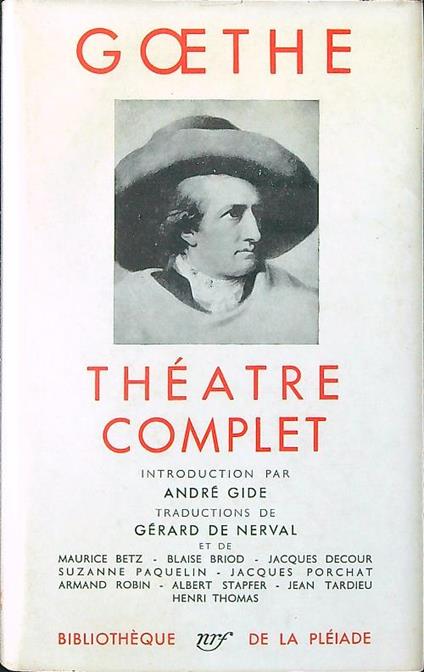 Theatre complet - Goethe - copertina