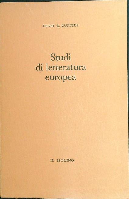 Studi di letteratura europea - Ernst Curtius - copertina