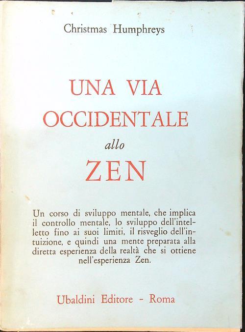 Una via occidentale allo Zen - Christmas Humphreys - copertina