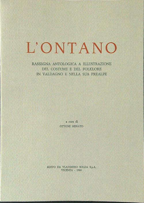 L'ontano - Menato Ottone - copertina