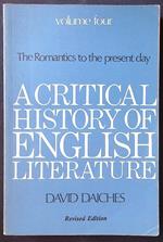 A Critical History of English Literature vol. 4