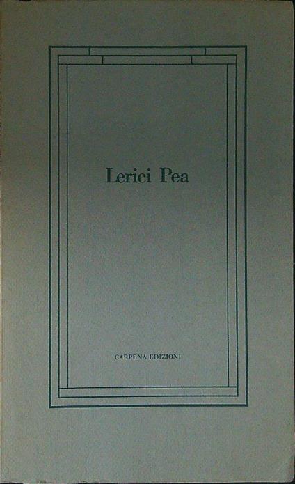 Lerici Pea 1987 - copertina