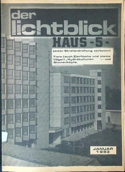 Der  Lichtblick Januar 1983 - copertina