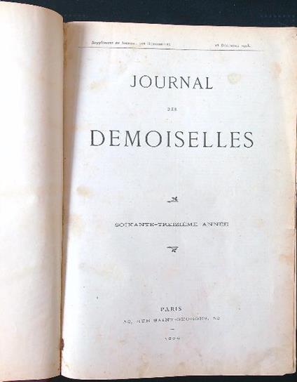 Journal des demoiselles - copertina