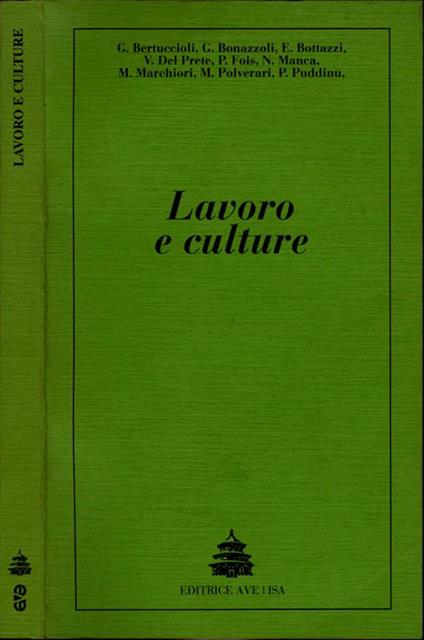 Lavoro e culture - Giuliano Bertuccioli - copertina