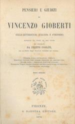 Pensieri e giudizi sulla letteratura italiana e straniera, raccolti da tutte le sue opere ed ordinati da Filippo Ugolini, con un Indice degli Scrittori ricordati nel volume