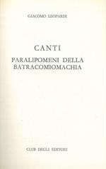 Canti - Paralipomeni della batracomiomachia