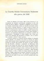 La Guardia Mobile Universitario Modenese alla guerra del 1848