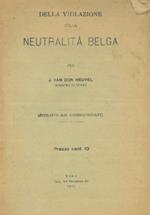 Della violazione della neutralità belga