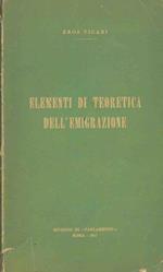 Elementi di teoretica dell'emigrazione