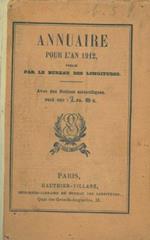 Annuaire pour l'an 1912. Avec des notices scientifiques