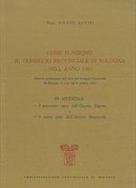Come funzionò il consiglio provinciale di Bologna nell'anno 1861