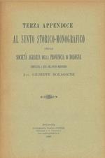 Terza appendice al sunto storico-monografico della Società Agraria della Provincia di Bologna